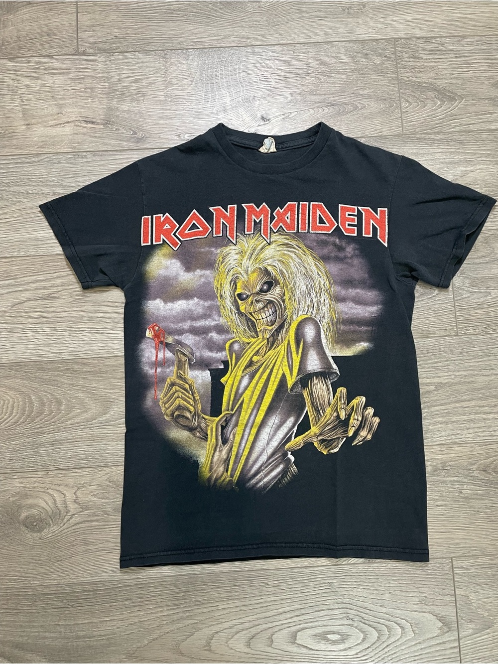 Vintage 2007 Iron Maiden Killers T-Shirt Black Metal Band Tee Delta Tag Size S